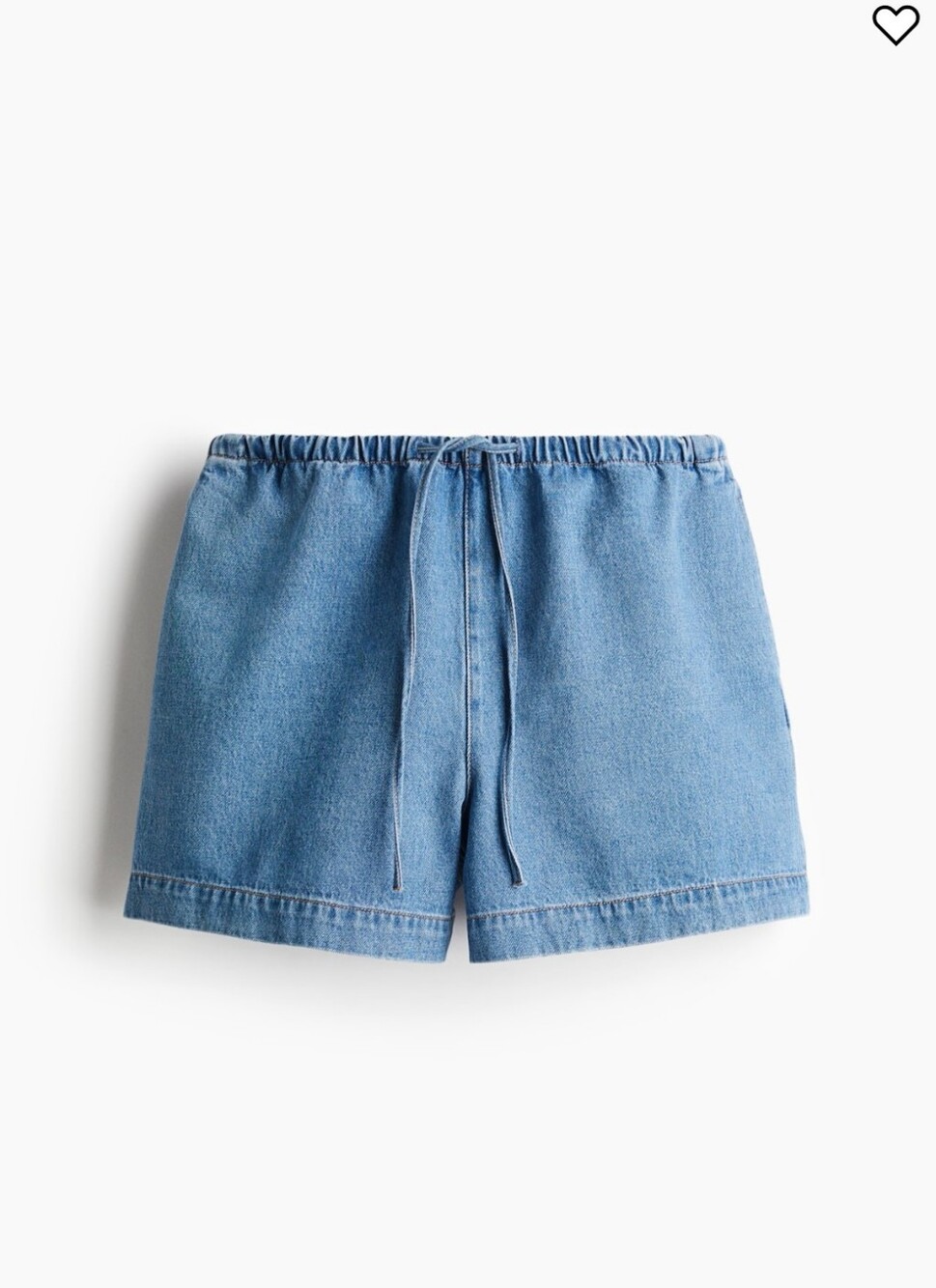 H&M Light Blue Denim Elastic-Waist Shorts XL NWT